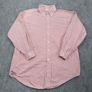 Vintage Brooks Brothers Shirt Men 16 1/2 32 Red Striped Button Down USA Made